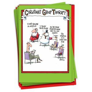 NOBLE Christmas Greeting Cards NobleWorks 12 Holiday Humor Cards With Envelopes